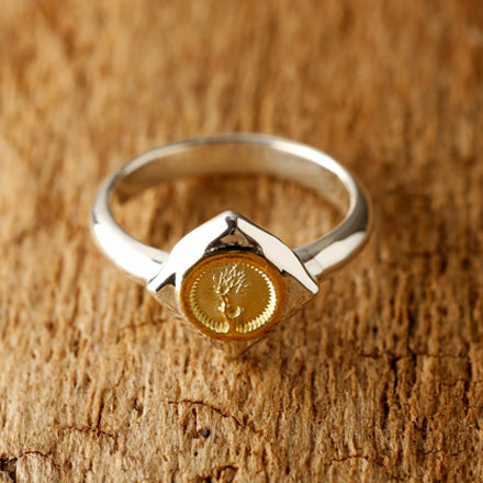 Square Gold Medal Ring