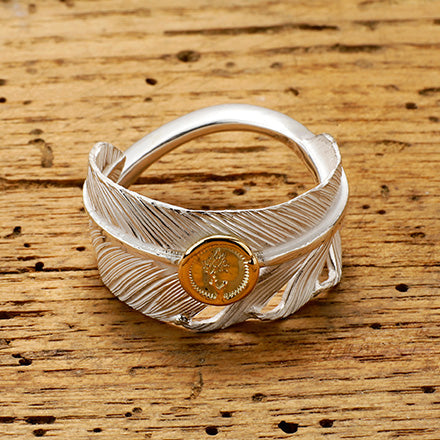 Feather Ring M Gold Medal