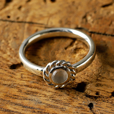 Torsion Ring Moonstone