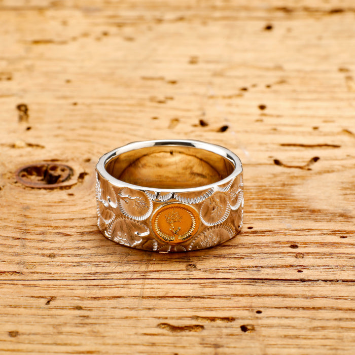Random Wood Ring Gold Medal