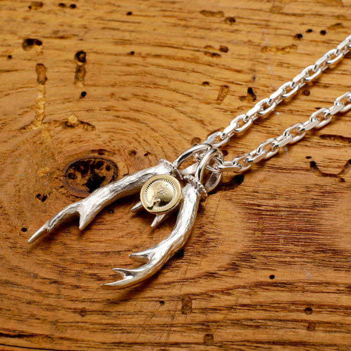Pair Deer Horn Gold Medal