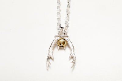 Pair Deer Horn Gold Medal