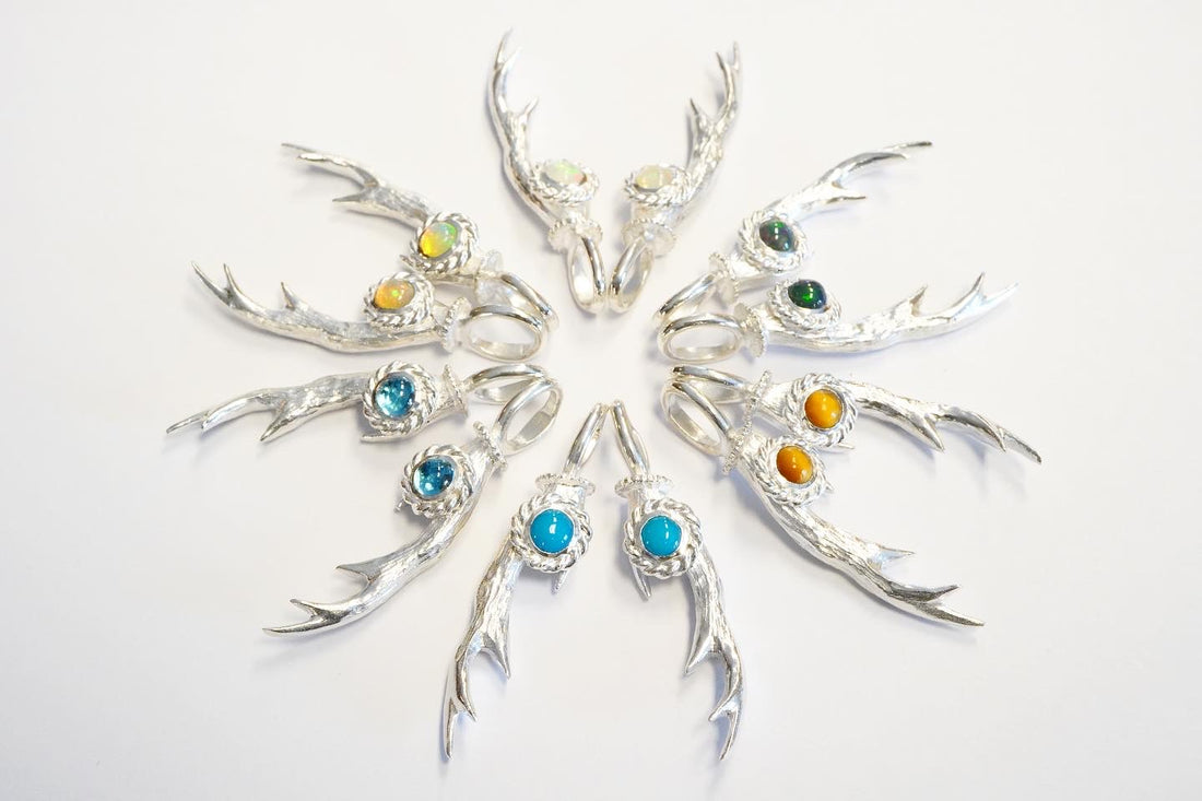 Silver Deer Horn Jewels
