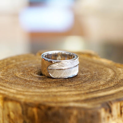 Carving Feather Ring