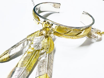 feather necklace & bangle