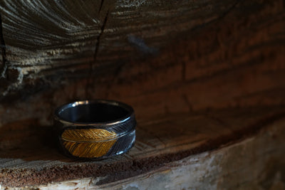 carving feather ring