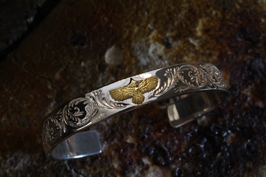 8mm Eagle Bangle Karakusa  customize