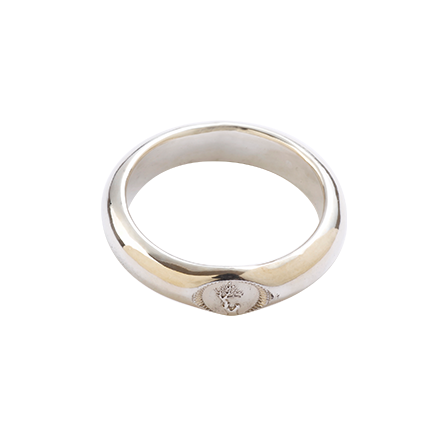 Half Round Silver Ring