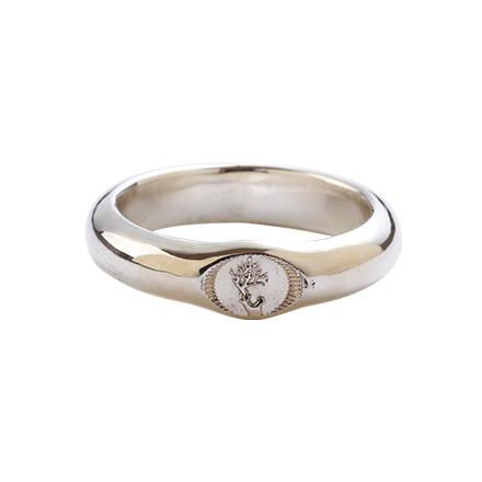 Half Round Silver Ring