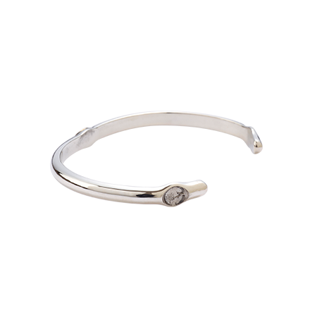 Half Round Gold Bangle