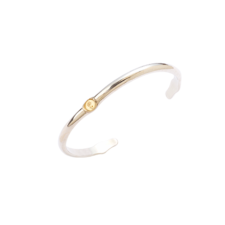 Half Round Gold Bangle