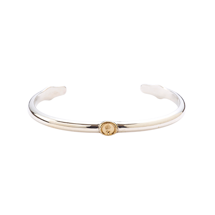 Half Round Gold Bangle