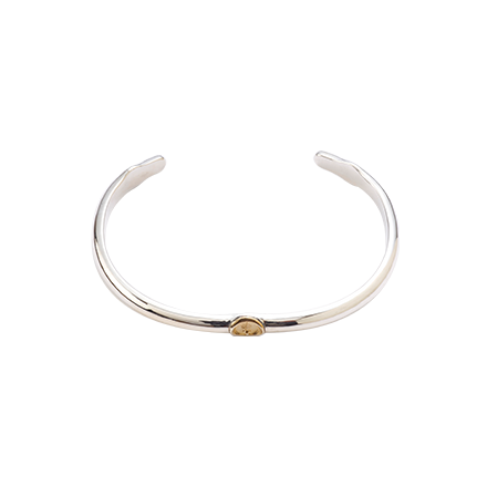 Half Round Gold Bangle