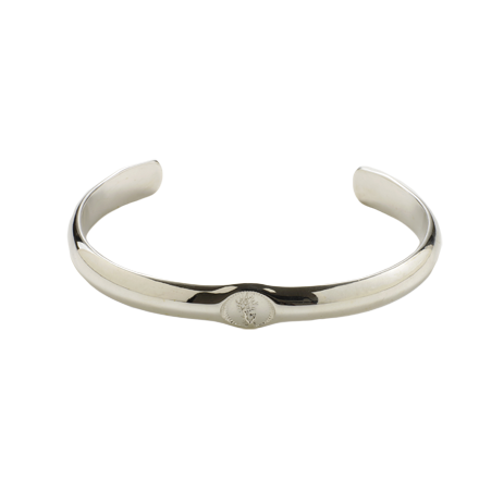 Round Silver Bangle