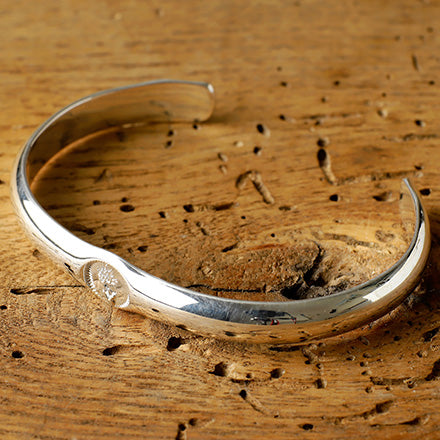 Round Silver Bangle