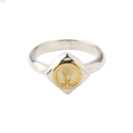 Square Gold Medal Ring