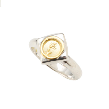 Square Gold Medal Ring
