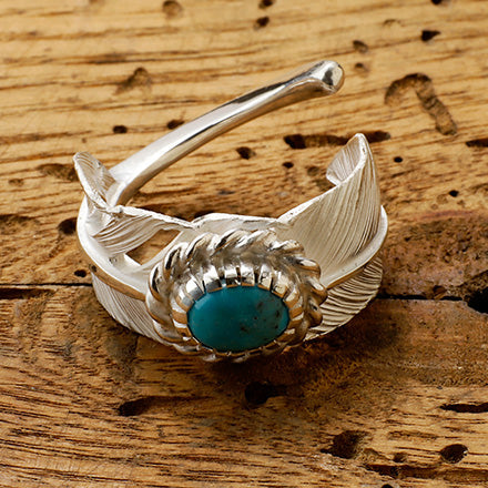 Feather Ring M Turquoise