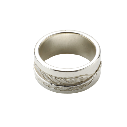 Carving Feather Ring
