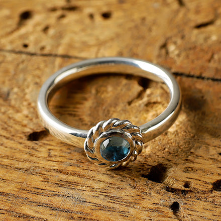 Torsion Ring Bluetopaz