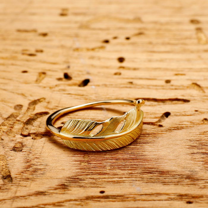 Feather Ring SS K18