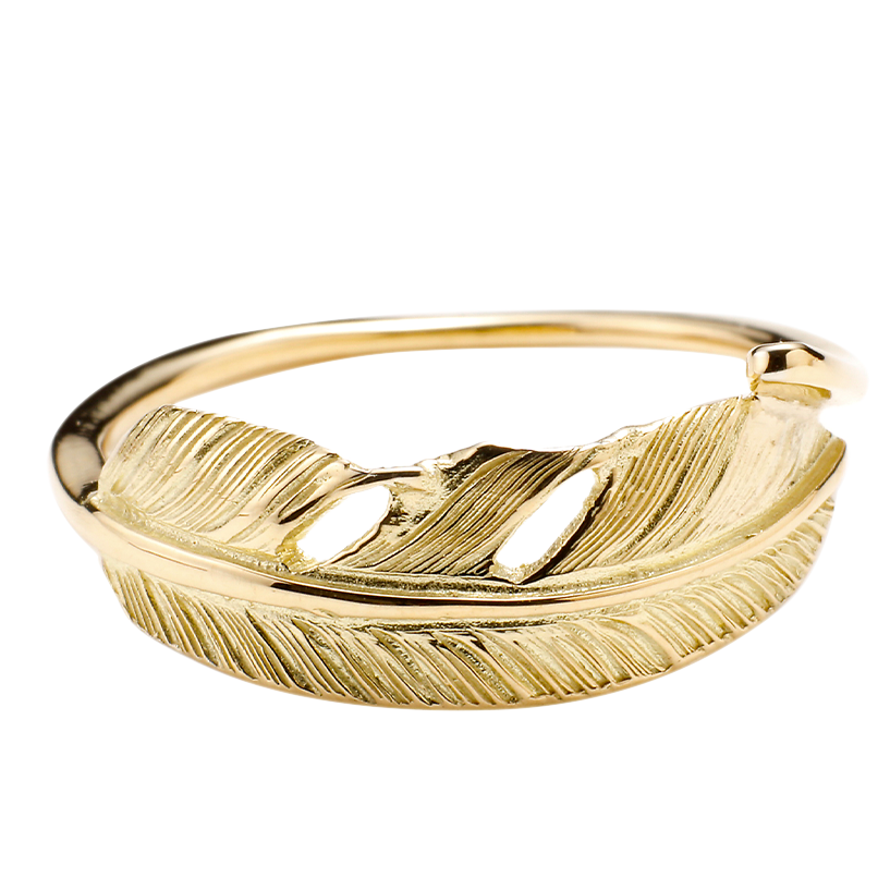 Feather Ring SS K18