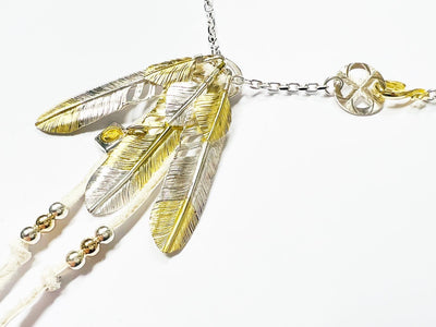 feather necklace & bangle 2